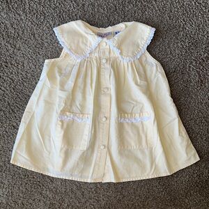 Vintage JUST FRIENDS Yellow Blouse with Collar and Pockets